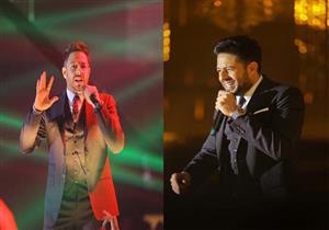  بالصور- حماقي يشعل رأس السنة في حفل كامل العدد 