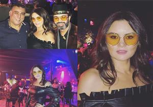 بالصور| رشا مهدي بـ"نظارة شمسية" في احتفالات رأس السنة