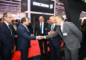 9 صور ترصد افتتاح الرئيس السيسي معرض "Cairo ICT"