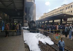 عاملون بمحطة مصر: "جرار" اندفع بسرعة جنونية أدى للحريق 