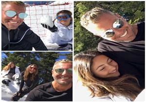 بالصور| تامر هجرس وأسرته وسط الثلج