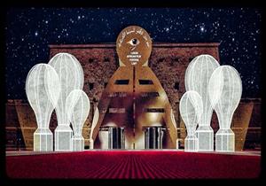 بالصور- معبد الكرنك يستعد لاستقبال حفل افتتاح "الأقصر للسينما الإفريقية"