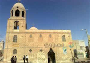 حريق محدود بالقرب من السلم الأثري لدير جبل الطير في المنيا