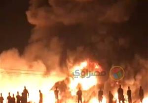 فيديو وصور| حريق هائل يلتهم مصنع بلاستيك بطلخا.. والدفع بـ22 سيارة إطفاء