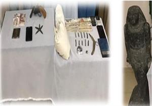 ضبط 4 أشخاص بحوزتهم تمثال أثري ونصف كيلو مخدرات بأسيوط