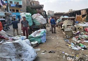 صور.. إزالة سوق عشوائي في مسطرد بشبرا الخيمة