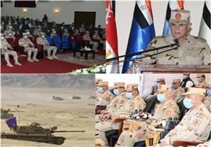 رئيس الأركان يشهد تنفيذ المرحلة الرئيسية للمشروع التكتيكي بجنود ذو جانبين "نصر 18"