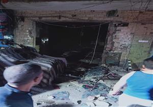 بالصور .. السيطرة علي انفجار ماسورة غاز بمنطقة دار السلام