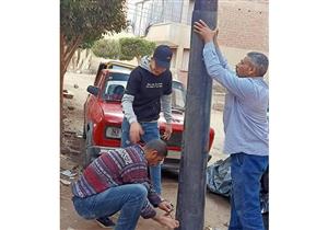 "الزومرنية فيها حاجة حلوة".. مبادرة لعزل أعمدة الإنارة بمحيط مدارس القليوبية