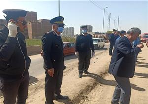 رفع آثار انقلاب سيارة نقل أعلى الطريق الدائرى.. وعودة الحركة المرورية