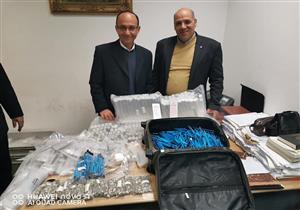 إحباط تهريب مستلزمات طب أسنان بـ 623 ألف جنيه في مطار برج العرب (صور)