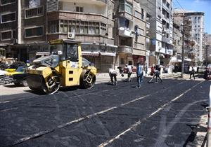 بالصور- انتهاء أعمال تطوير مزلقان "ترام فلمنج" في الإسكندرية