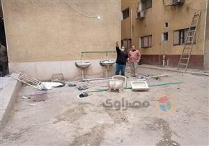 لمواجهة كورونا.. تركيب 3 أحواض أمام المستشفى المركزي بالمراغة ضمن مبادرة  "أغسل ايديك" 