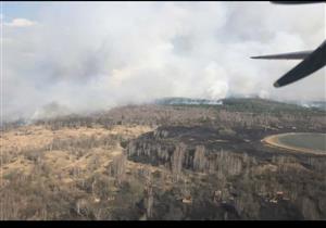 اشتعال النيران في غابة قرب محطة "تشيرنوبل 1" في أوكرانيا