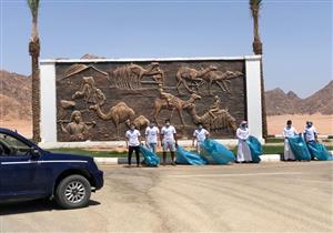 صور.. حملة لتعقيم مضمار الهجن في شرم الشيخ