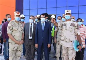 استعدادا لمونديال اليد.. وزير الرياضة يتابع إنشاء الصالة المغطاة ببرج العرب