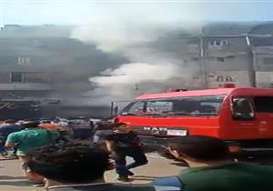 ٣ سيارات إطفاء للسيطرة على حريق محل هواتف بإمبابة