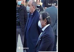 "أحمد عز يلقى نظرة الوادع على جثمان صفوت الشريف فى المقابر"‎