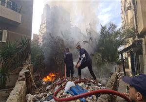 الإطفاء تمنع امتداد حريق مخلفات إلى منازل كفر طهرمس.. والمعاينة: بفعل فاعل