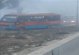 إصابة 55 عاملًا في حادث تصادم 3 أتوبيسات بالإسماعيلية- صور