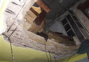 إصابة سيدة في انهيار سقف عقار وسط الإسكندرية