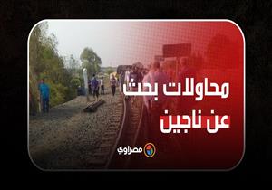 "تحت العربية..ناس ماتت وناس صاحية"..الأهالي يحاولون استخراج جثث وإنقاذ مصابين في حادث قطار طوخ