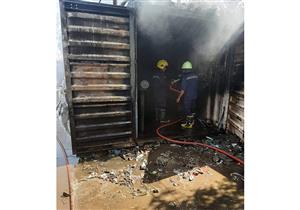 التهم 2 كونتر.. السيطرة على حريق بمخزن قطع غيار سيارات في طوخ 