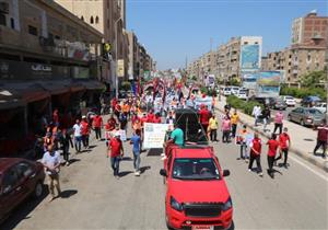 بالصور.. مسيرة للاحتفال بذكرى ثورة 30 يونيو في كفر الشيخ