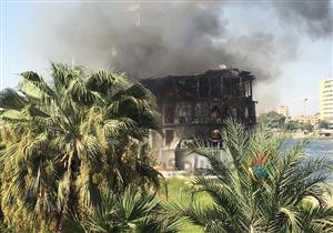 محافظ القاهرة ومدير الأمن يتفقدان موقع حريق العائمة النيلية (صور)