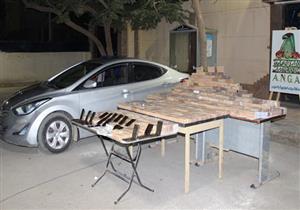 ضبط 3750 طربة حشيش مخبأة أسفل حمولة "نقل بمقطورة" في السويس