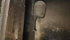 صور.. حريق مروع يلتهم وحدة صحية في بني سويف 