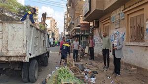 بالصور- انطلاق حملة إشغالات موسعة وأعمال رصف بالمنوفية