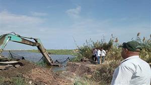 بالصور- إزالة 9 مزارع سمكية مخالفة في بورسعيد