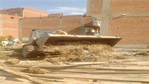 صور.. حملة لإزالة التعديات في حي الجون بالفيوم