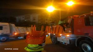 جهاز 6 أكتوبر يشن حملة مسائية مكبرة لإزالة الإشغالات بالحصري - صور