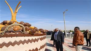 صور.. تطوير ميدان مطار الخارجة في الوادي الجديد