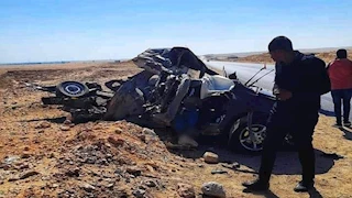 مصرع مزارع وإصابة نجله وشقيقه في حادث انقلاب سيارة بالمنيا