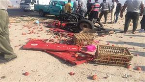  إصابة 5 أشخاص إثر تصادم سيارة نصف نقل وتروسيكل جنوب المنيا- تفاصيل