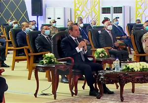 الرئيس السيسي: منذ 2011 زادت مصر 25 مليون نسمة.. ونعمل على زيادة المشروعات لتغطية ذلك الارتفاع