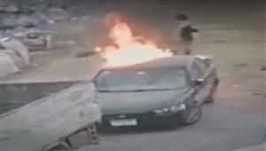 هيتجوز عليها.. سيدة تشعل النار في سيارة طليق ابنتها بالسويس (صور)