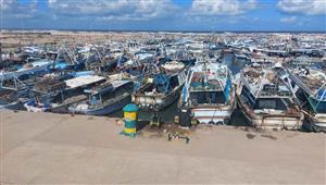   الشتاء رجع تاني.. توقف حركة الملاحة بميناء البرلس بسبب الرياح