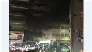 بالصور.. الحماية المدنية تسيطر على حريق معرض مفروشات بعين شمس