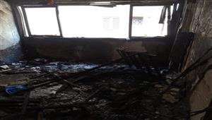 صور.. اندلاع حريق في شقة سكنية بالقليوبية