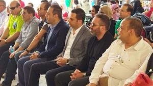 بالصور- حازم إمام ينضم لوفد لجنة الشباب والرياضة خلال زيارتها إلى بورسعيد