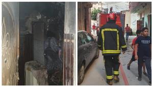 إصابة 7 أشخاص في حريق عمارة سكنية بشارع السوق السياحي في اسوان