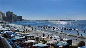 بعد "غسيل البلح".. الهدوء يعود لشواطئ الإسكندرية والإشغال 100% (فيديو وصور)