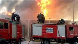 حريق يلتهم بلوك سكني خلف مطعم بإمبابة