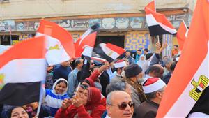 الانتخابات الرئاسية.. مسيرة بالأعلام تجوب شوارع بني عبيد فى الدقهلية- صور