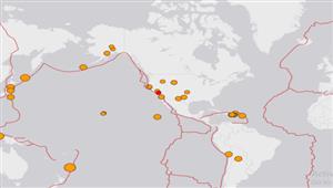 الزلازل اليوم| 50 هزة أرضية في 24 ساعة..  40% منهم في الولايات المتحدة (تفاعلي)