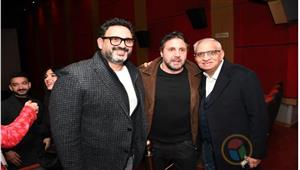 بالصور| علي ربيع وحسام غالي وحسن الرداد في العرض الخاص لـ"أنا لحبيبي" 